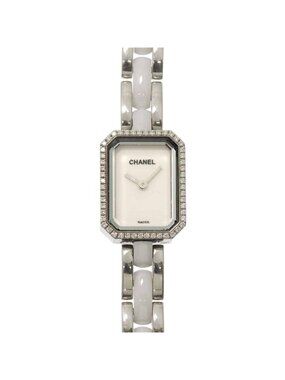 Chanel Premiere Watch Diamond Bezel White Ceramic Quartz